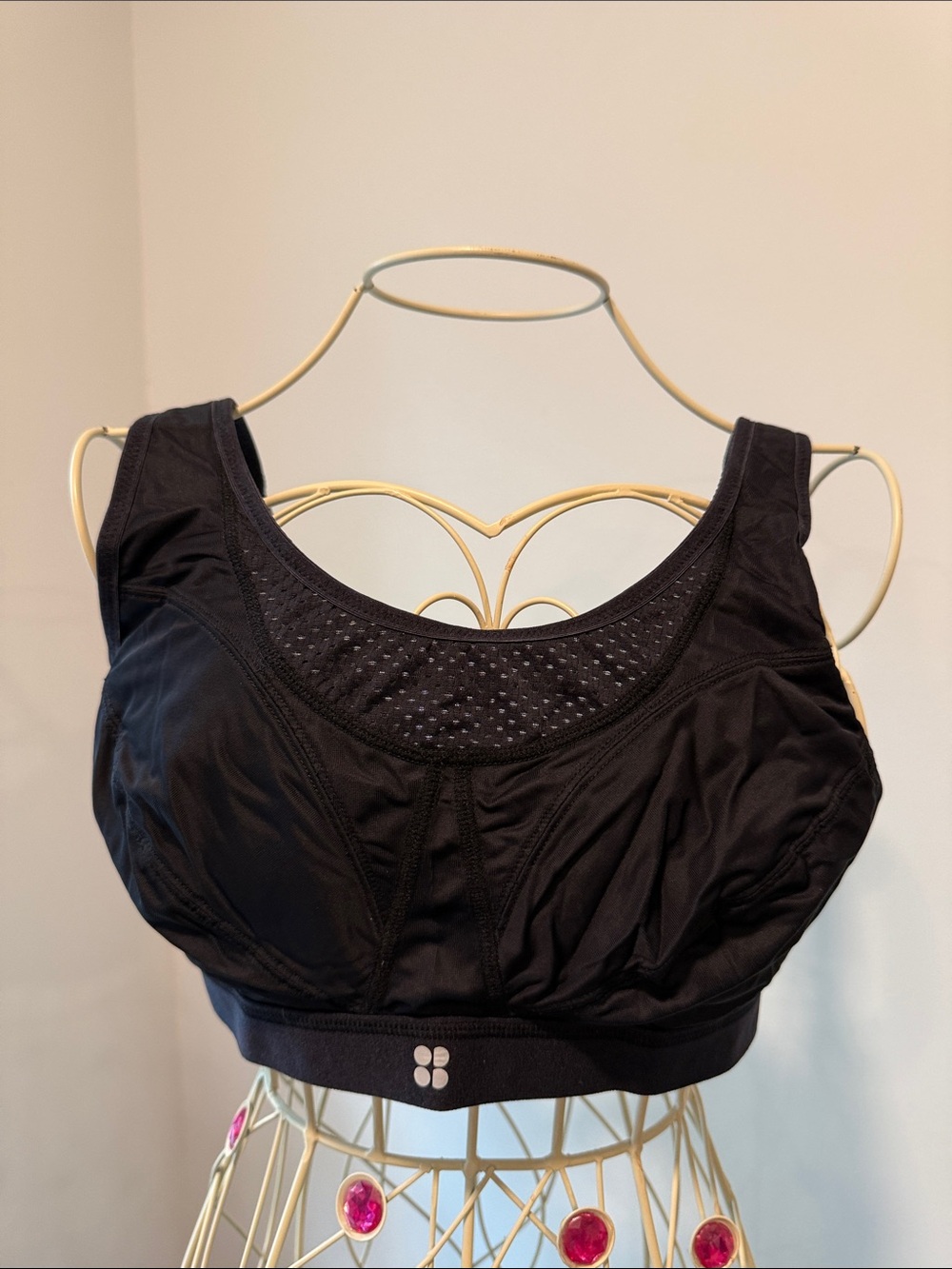 Sweaty Betty Black Supportive Sports Bra with Vent Panel